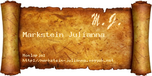 Markstein Julianna névjegykártya